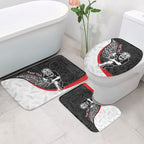 Personalised Aotearoa Lawn Bowls Bathroom Set Maori Warrior and Silver Fern Sporty Style