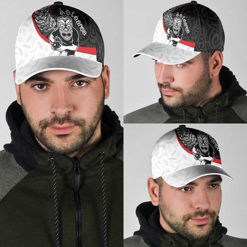 Aotearoa Lawn Bowls Classic Cap Maori Warrior and Silver Fern Sporty Style