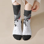 Aotearoa Lawn Bowls Crew Socks Maori Warrior and Silver Fern Sporty Style