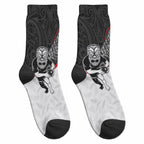 Aotearoa Lawn Bowls Crew Socks Maori Warrior and Silver Fern Sporty Style