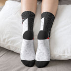Aotearoa Lawn Bowls Crew Socks Maori Warrior and Silver Fern Sporty Style
