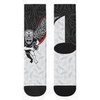Aotearoa Lawn Bowls Crew Socks Maori Warrior and Silver Fern Sporty Style