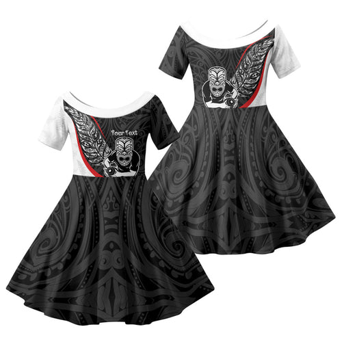Personalised Aotearoa Lawn Bowls Family Matching Mermaid Dress and Hawaiian Shirt Maori Warrior and Silver Fern Sporty Style