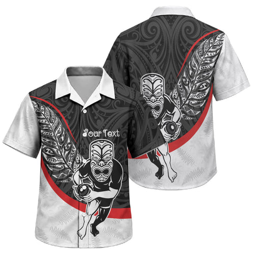 Personalised Aotearoa Lawn Bowls Family Matching Short Sleeve Bodycon Dress and Hawaiian Shirt Maori Warrior and Silver Fern Sporty Style