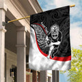 Personalised Aotearoa Lawn Bowls Garden Flag Maori Warrior and Silver Fern Sporty Style