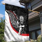 Personalised Aotearoa Lawn Bowls Garden Flag Maori Warrior and Silver Fern Sporty Style