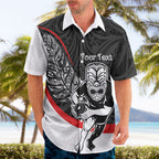 Personalised Aotearoa Lawn Bowls Hawaiian Shirt Maori Warrior and Silver Fern Sporty Style
