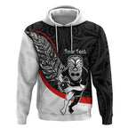 Personalised Aotearoa Lawn Bowls Hoodie Maori Warrior and Silver Fern Sporty Style