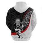 Personalised Aotearoa Lawn Bowls Hoodie Maori Warrior and Silver Fern Sporty Style