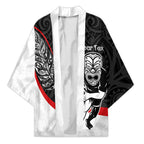 Personalised Aotearoa Lawn Bowls Kimono Maori Warrior and Silver Fern Sporty Style