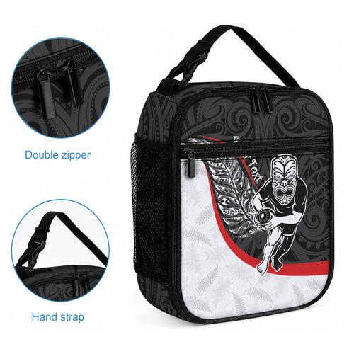 Personalised Aotearoa Lawn Bowls Lunch Bag Maori Warrior and Silver Fern Sporty Style