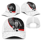Aotearoa Lawn Bowls Mesh Trucker Cap Maori Warrior and Silver Fern Sporty Style