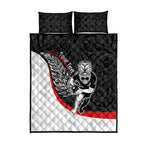 Personalised Aotearoa Lawn Bowls Quilt Bed Set Maori Warrior and Silver Fern Sporty Style