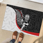 Personalised Aotearoa Lawn Bowls Rubber Doormat Maori Warrior and Silver Fern Sporty Style