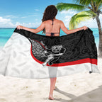 Personalised Aotearoa Lawn Bowls Sarong Maori Warrior and Silver Fern Sporty Style