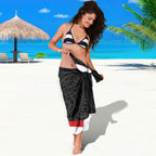 Personalised Aotearoa Lawn Bowls Sarong Maori Warrior and Silver Fern Sporty Style