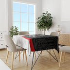Personalised Aotearoa Lawn Bowls Tablecloth Maori Warrior and Silver Fern Sporty Style