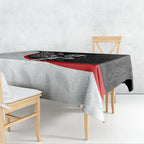 Personalised Aotearoa Lawn Bowls Tablecloth Maori Warrior and Silver Fern Sporty Style