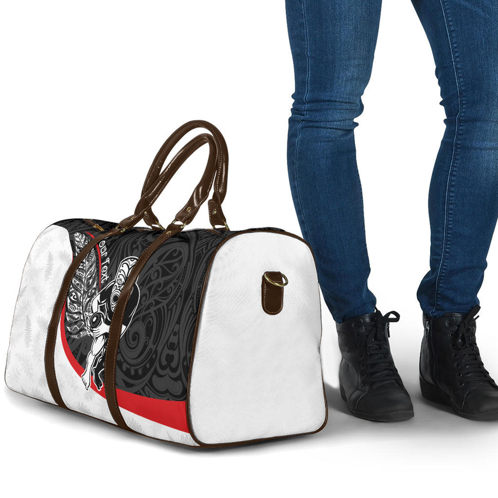Personalised Aotearoa Lawn Bowls Travel Bag Maori Warrior and Silver Fern Sporty Style