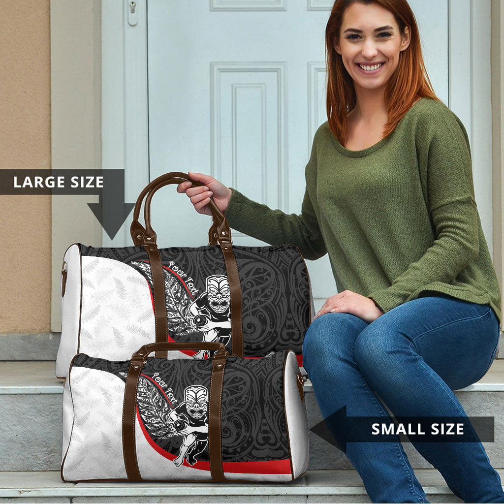 Personalised Aotearoa Lawn Bowls Travel Bag Maori Warrior and Silver Fern Sporty Style