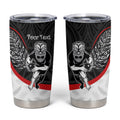 Personalised Aotearoa Lawn Bowls Tumbler Cup Maori Warrior and Silver Fern Sporty Style
