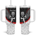 Personalised Aotearoa Lawn Bowls Tumbler With Handle Maori Warrior and Silver Fern Sporty Style