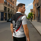 Personalised Aotearoa Lawn Bowls Zipper Polo Shirt Maori Warrior and Silver Fern Sporty Style