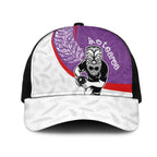 Aotearoa Lawn Bowls Mesh Trucker Cap Maori Warrior and Silver Fern Sporty Style Purple