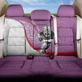 Personalised Aotearoa Lawn Bowls Back Car Seat Cover Maori Warrior and Silver Fern Sporty Style Pink