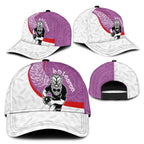 Aotearoa Lawn Bowls Classic Cap Maori Warrior and Silver Fern Sporty Style Pink