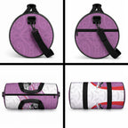 Personalised Aotearoa Lawn Bowls Duffle Bag Maori Warrior and Silver Fern Sporty Style Pink