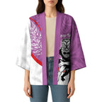 Personalised Aotearoa Lawn Bowls Kimono Maori Warrior and Silver Fern Sporty Style Pink