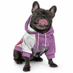 Personalised Aotearoa Lawn Bowls Pet Hoodie Maori Warrior and Silver Fern Sporty Style Pink