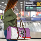 Personalised Aotearoa Lawn Bowls Travel Bag Maori Warrior and Silver Fern Sporty Style Pink