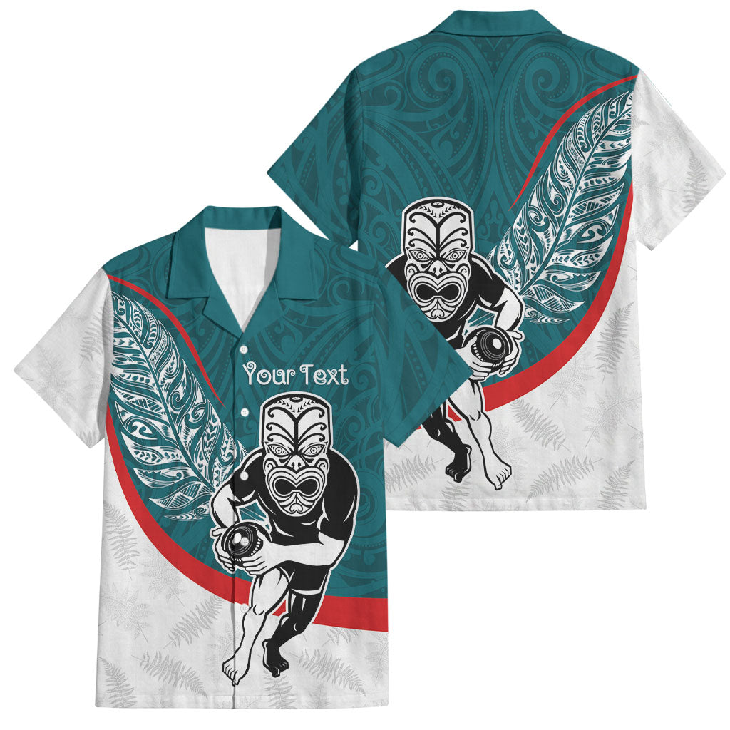 Personalised Aotearoa Lawn Bowls Family Matching Summer Maxi Dress and Hawaiian Shirt Maori Warrior and Silver Fern Sporty Style Teal