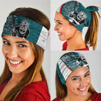 Personalised Aotearoa Lawn Bowls Neck Gaiter Maori Warrior and Silver Fern Sporty Style Teal