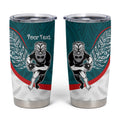 Personalised Aotearoa Lawn Bowls Tumbler Cup Maori Warrior and Silver Fern Sporty Style Teal