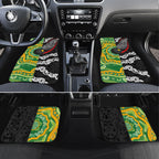 Aotearoa and Australia Lawn Bowls Car Mats Maori Fern and Aboriginal Pattern