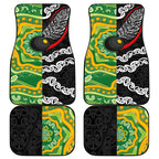 Aotearoa and Australia Lawn Bowls Car Mats Maori Fern and Aboriginal Pattern