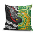 Personalised Aotearoa and Australia Lawn Bowls Pillow Cover Maori Fern and Aboriginal Pattern
