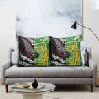 Personalised Aotearoa and Australia Lawn Bowls Pillow Cover Maori Fern and Aboriginal Pattern