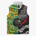 Personalised Aotearoa and Australia Lawn Bowls Sleeveless Puffer Jacket Maori Fern and Aboriginal Pattern