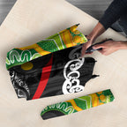 Personalised Aotearoa and Australia Lawn Bowls Umbrella Maori Fern and Aboriginal Pattern