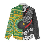 Personalised Aotearoa and Australia Lawn Bowls Women Casual Shirt Maori Fern and Aboriginal Pattern