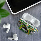 Cook Islands Rugby League AirPods Case Avaiki Tatau Tribal Motifs Black Color - Aussie Hoodie