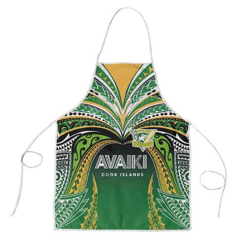 Cook Islands Rugby League Apron Avaiki Tatau Tribal Motifs Black Color - Aussie Hoodie