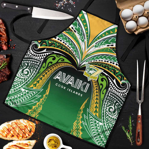 Cook Islands Rugby League Apron Avaiki Tatau Tribal Motifs Black Color - Aussie Hoodie