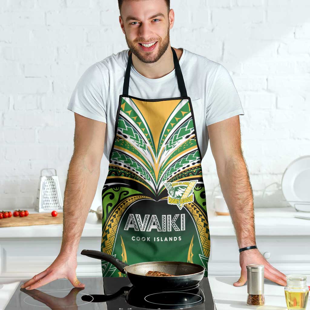 Cook Islands Rugby League Apron Avaiki Tatau Tribal Motifs Black Color - Aussie Hoodie