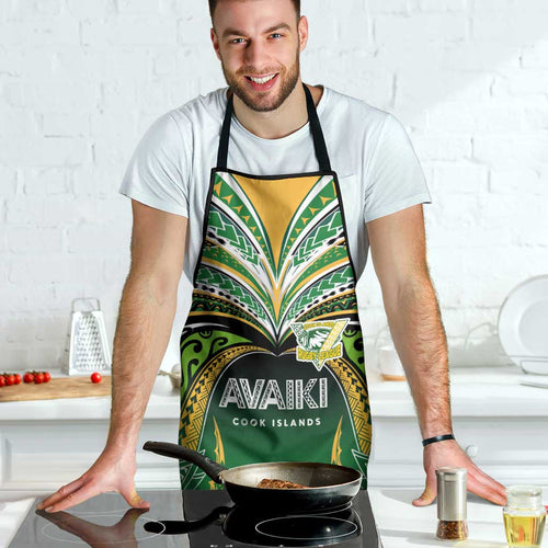 Cook Islands Rugby League Apron Avaiki Tatau Tribal Motifs Black Color - Aussie Hoodie