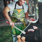 Cook Islands Rugby League Apron Avaiki Tatau Tribal Motifs Black Color - Aussie Hoodie